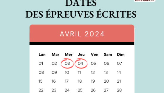 CRPE 2024 : Dates des épreuves